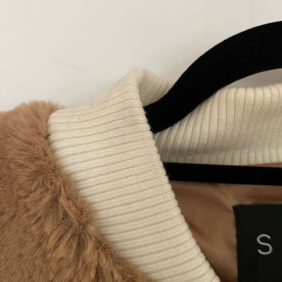 SHACI Bomber Style Faux Fur Jacket - Picture 3 of 5